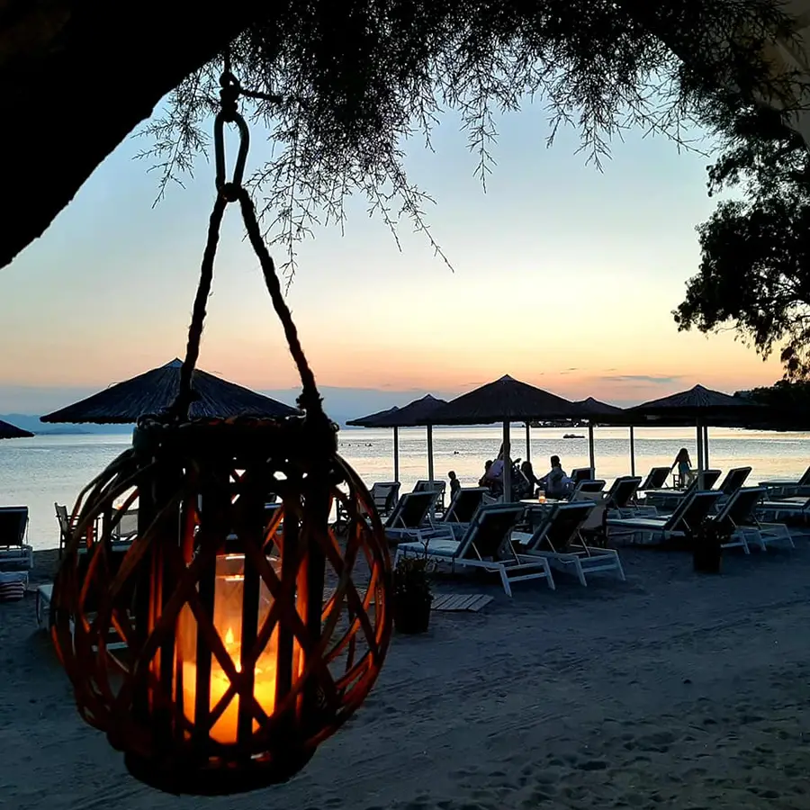 Marathonas beach with a view towards Agistri, Aegina